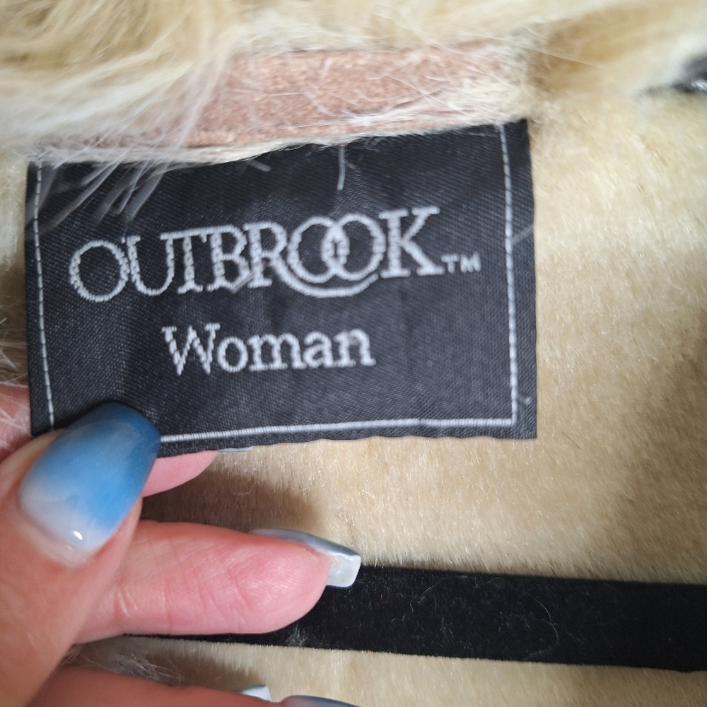 Outbrook Women’s Faux Fur and Suede Winter Jacket Size XXL Y2K - Picture 5 of 8
